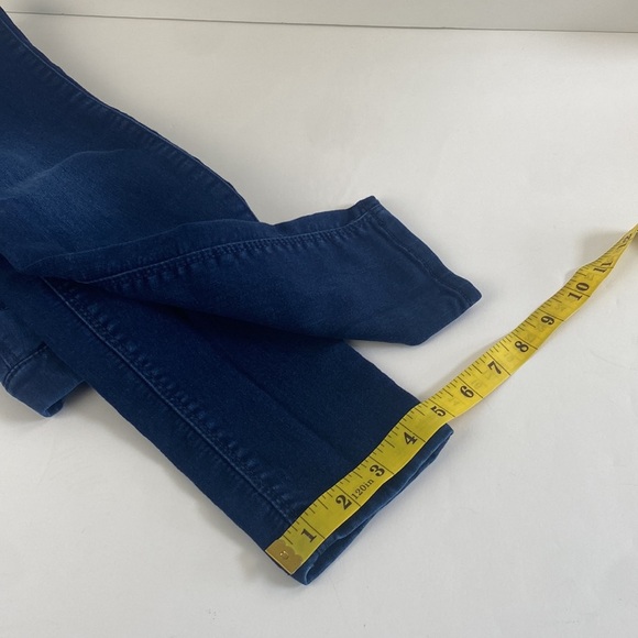 Pull-on dark wash elastic waist jeans denim stretchy jeggings skinny size 4 - Picture 8 of 10